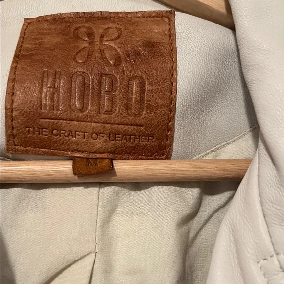 HOBO Women's Cream Leather Jacket - Picture 2 of 4